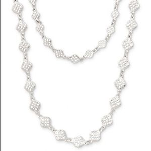 Stella and dot silver chain layering necklace